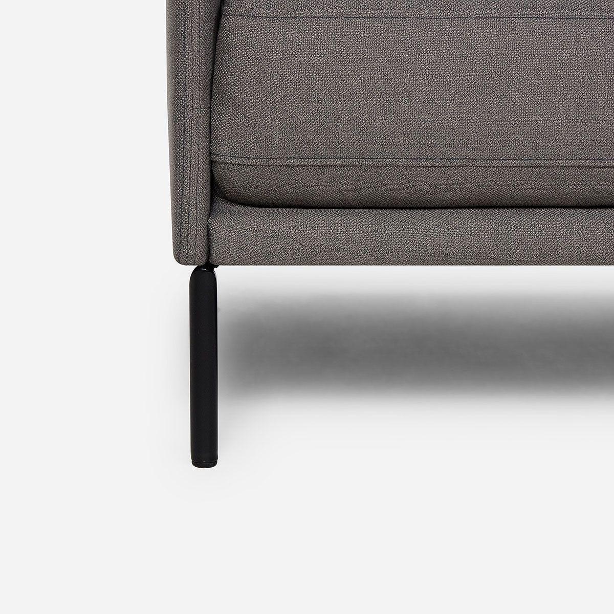 Sofá Rosen Thamova 3,5 Cuerpos Tela Gris Oscuro-6