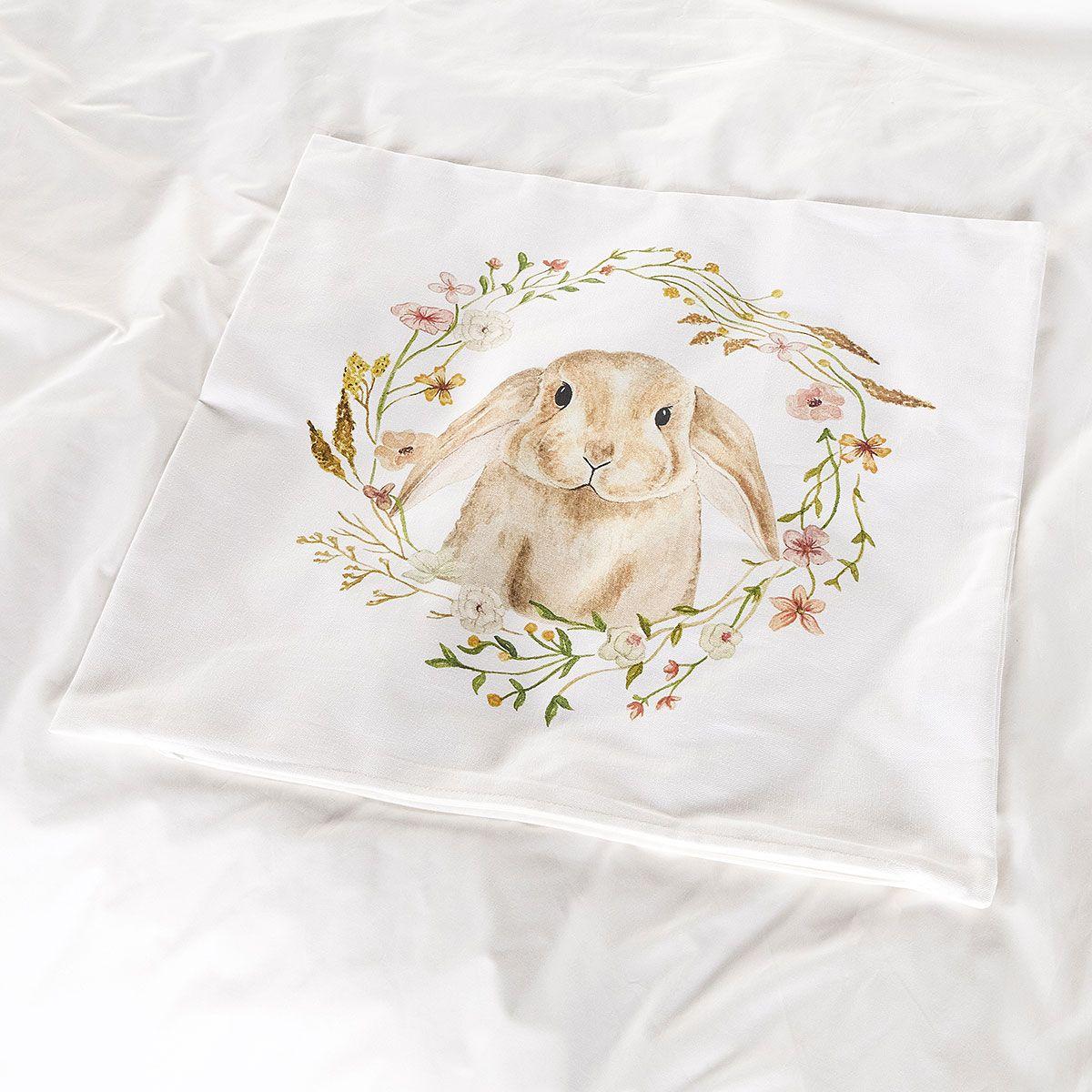 Funda Cojín Infantil Silvestre Blanco 50 x 50 cm-2