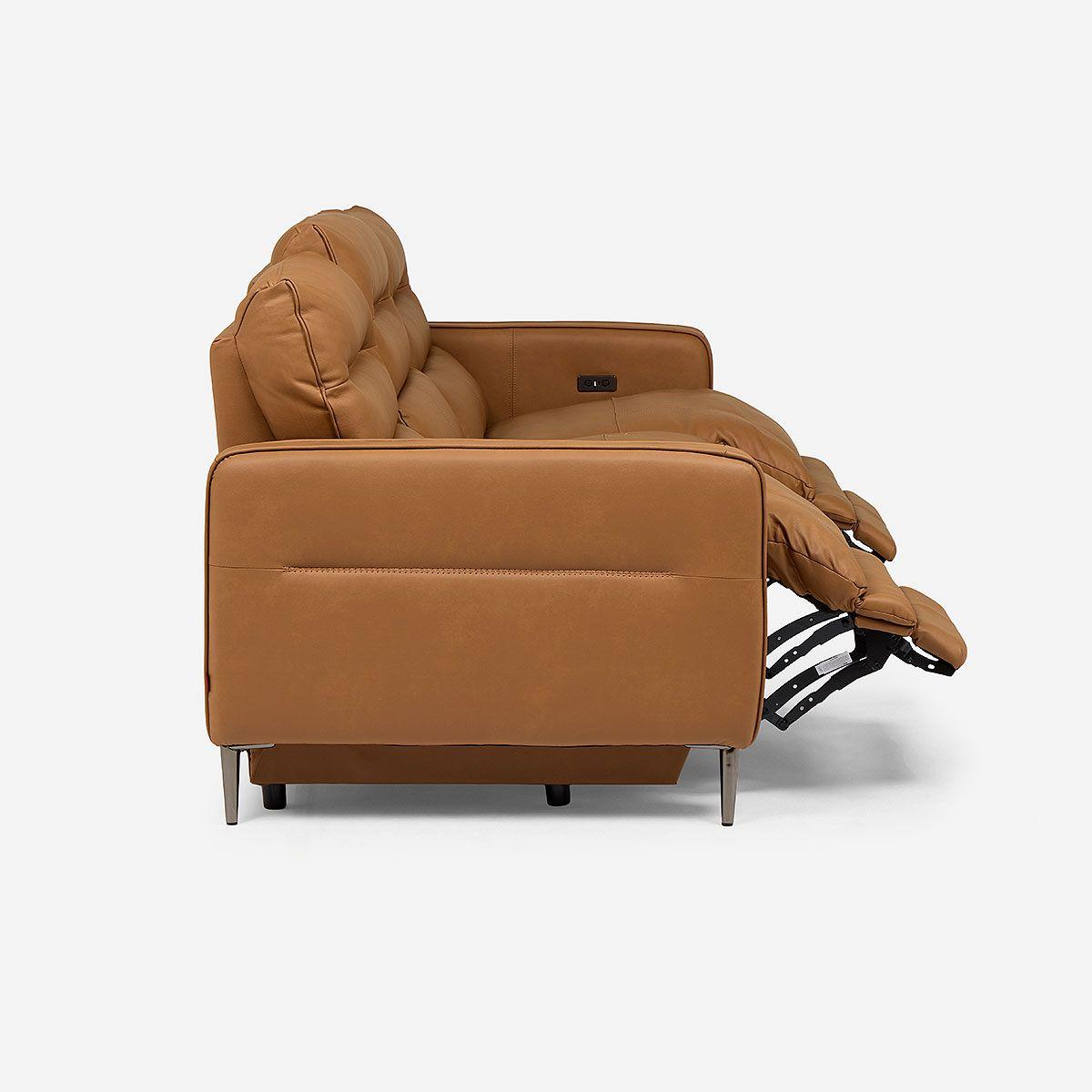 Sofá Reclinable Montalvo 3 Cuerpos Cuero/PVC Eléctrico-6
