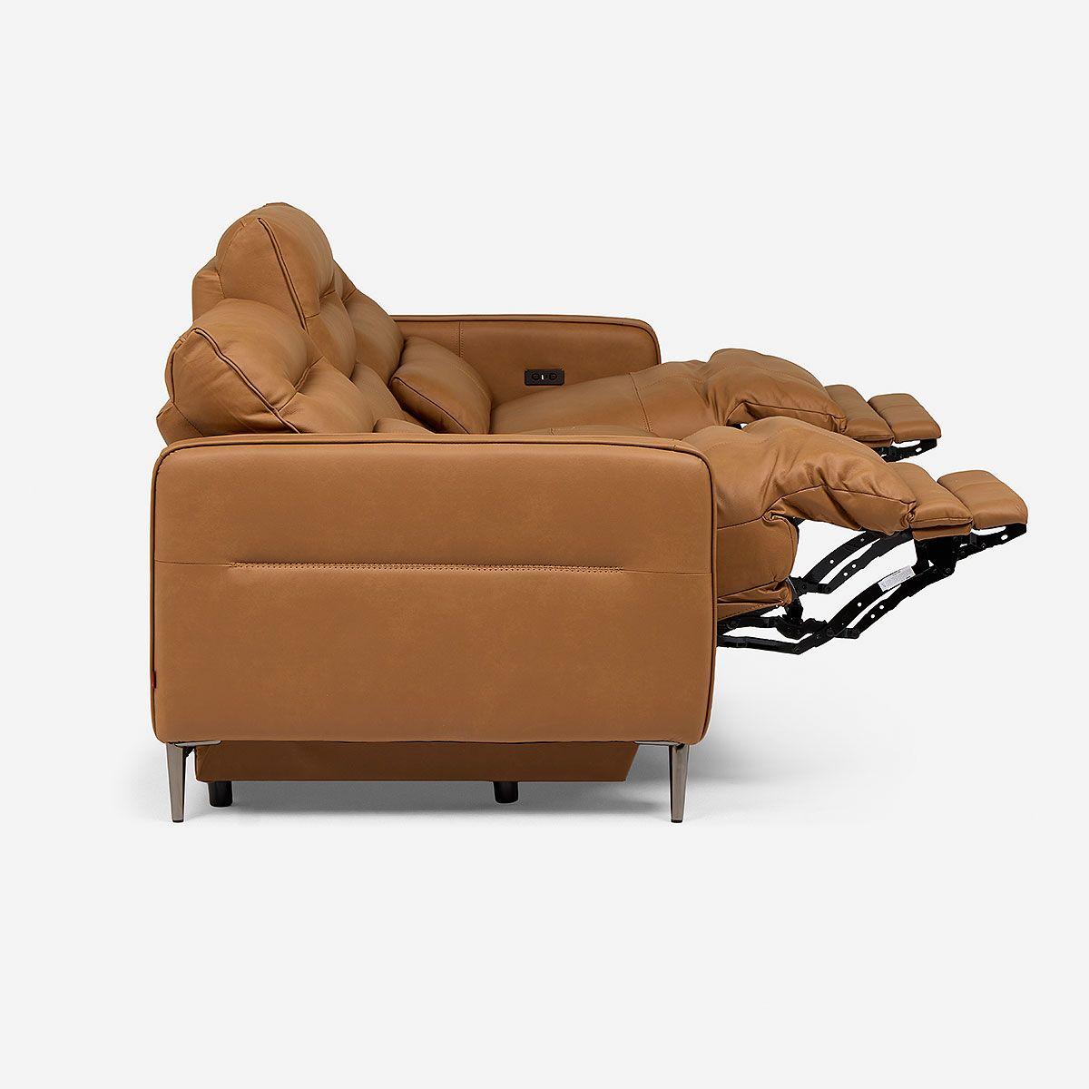 Sofá Reclinable Montalvo 3 Cuerpos Cuero/PVC Eléctrico-7