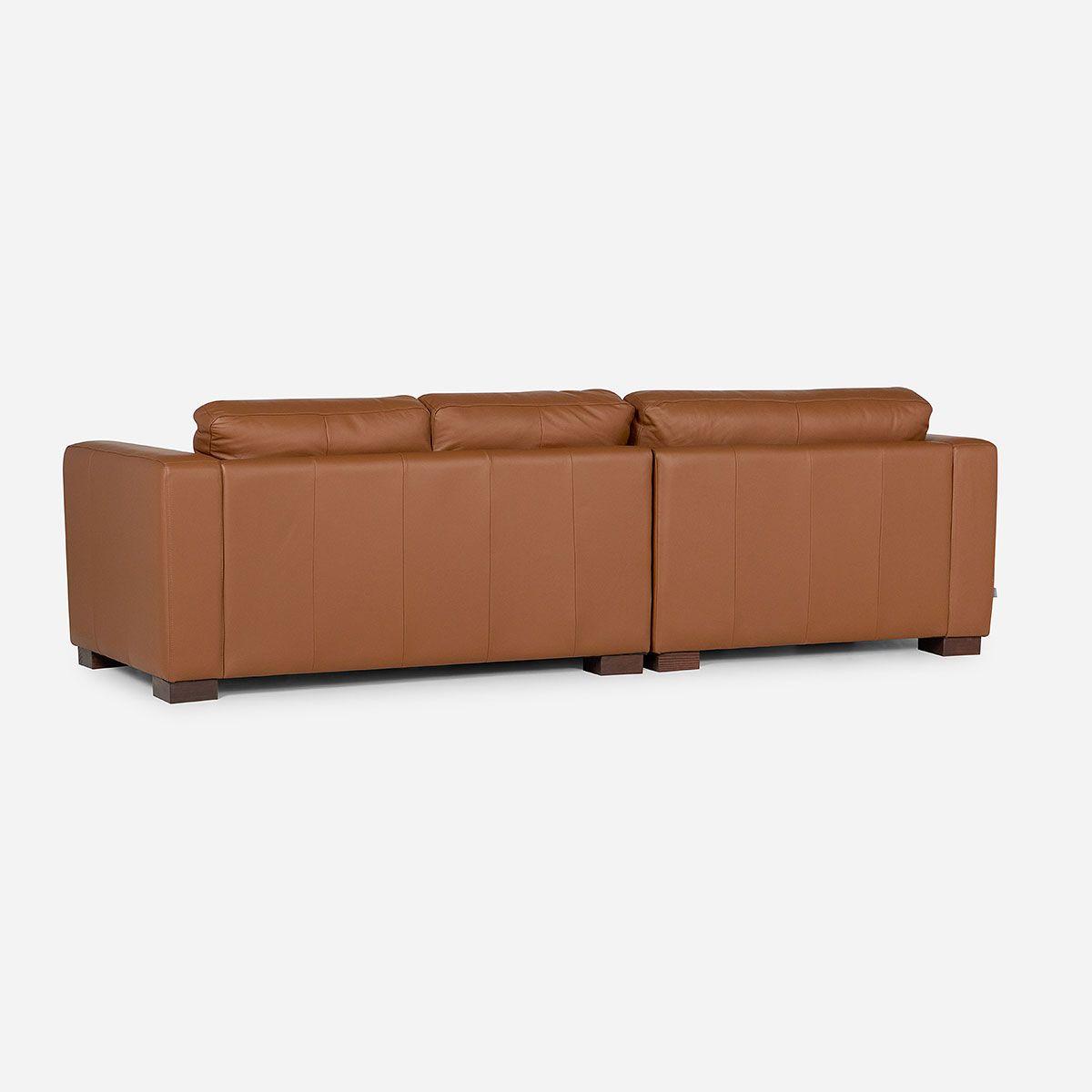 Sofá Seccional Rosen Copeland Izquierdo Cuero Café-3