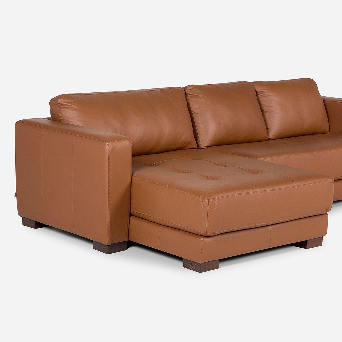 Sofá Seccional Rosen Copeland Izquierdo Cuero Café-4