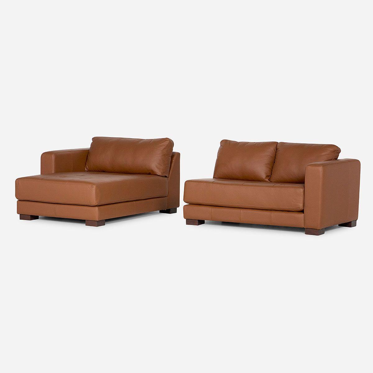 Sofá Seccional Rosen Copeland Izquierdo Cuero Café-5