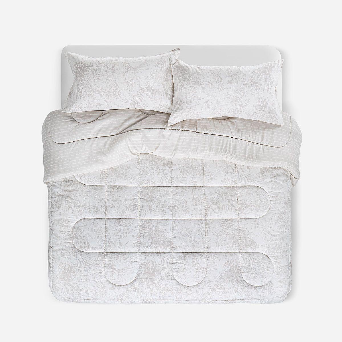 Plumón Reversible Soft Touch Amelia Beige Súper King-0