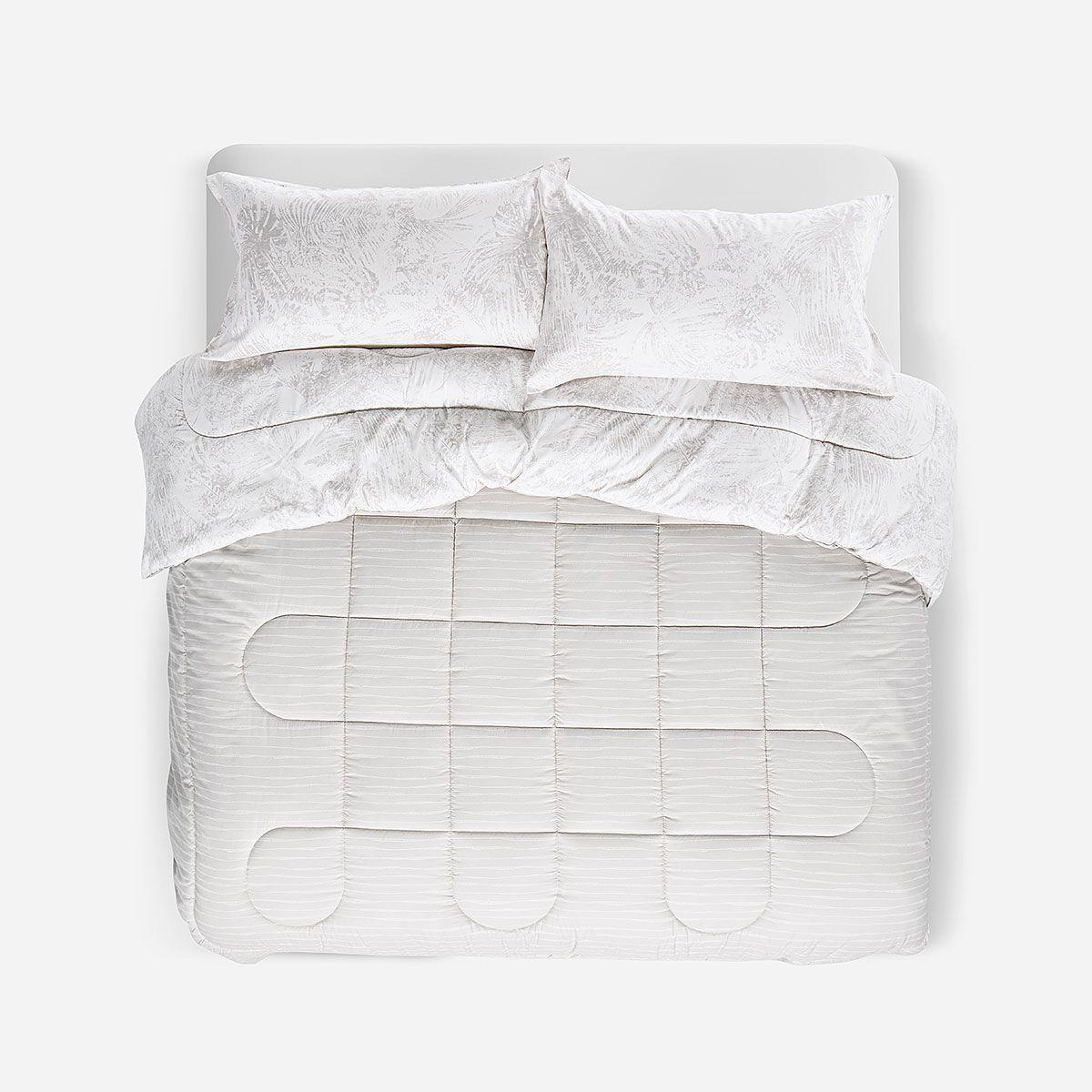 Plumón Reversible Soft Touch Amelia Beige Súper King-1