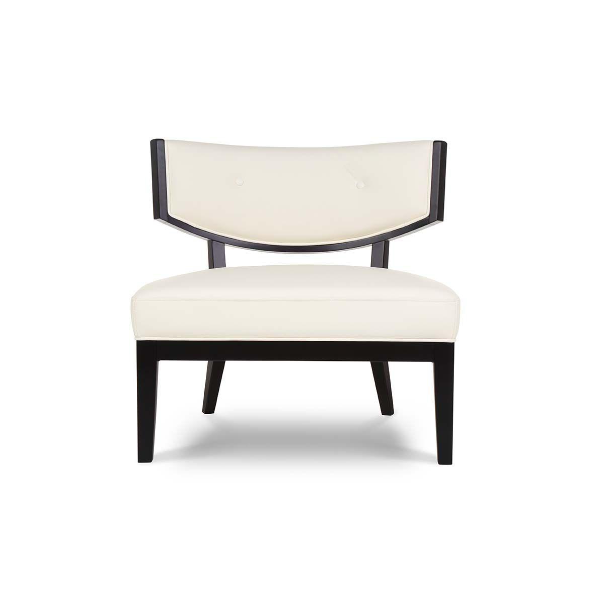 Poltrona Rosen A-550 Madera Cuero Blanco-2