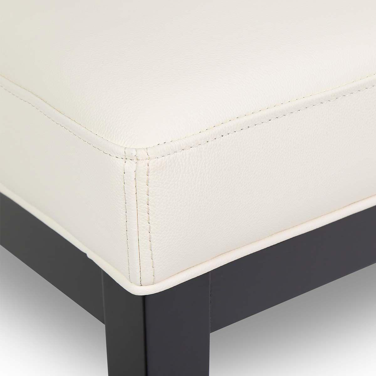 Poltrona Rosen A-550 Madera Cuero Blanco-7