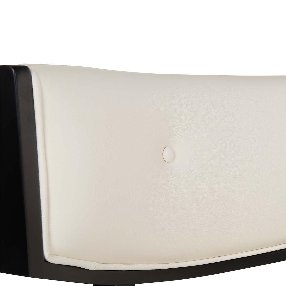 Poltrona Rosen A-550 Madera Cuero Blanco-8
