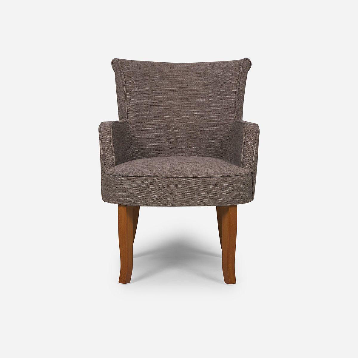 Set 2 Poltronas Rosen Emily Tela Taupe-2