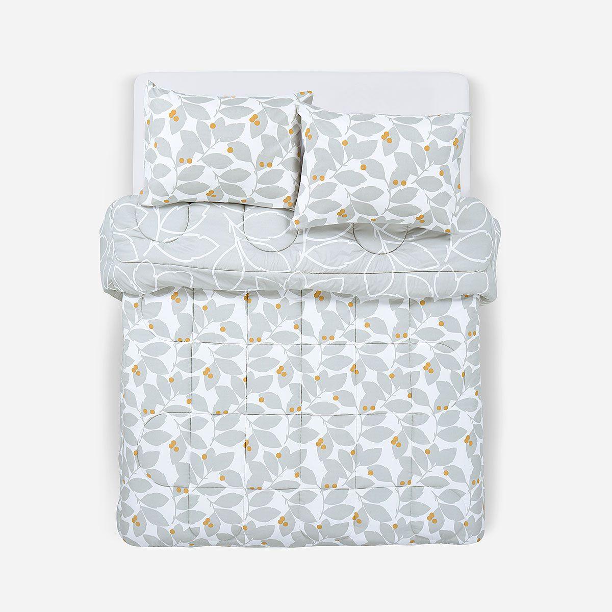 Plumón Reversible Soft Touch Alba Gris Súper King-0