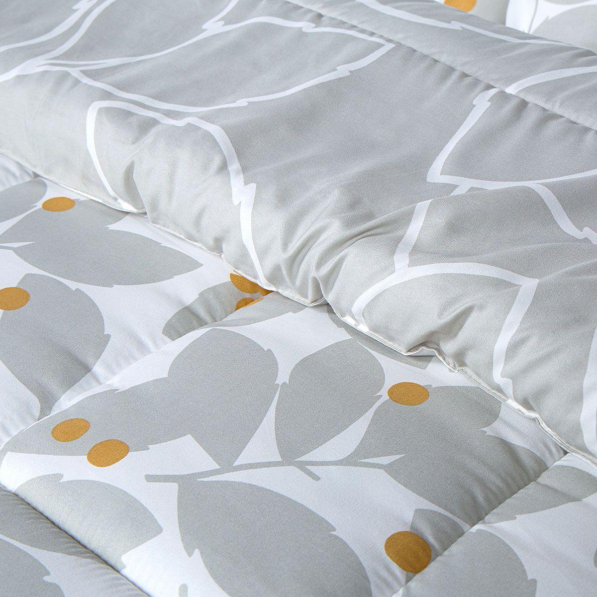 Plumón Reversible Soft Touch Alba Gris Súper King-5