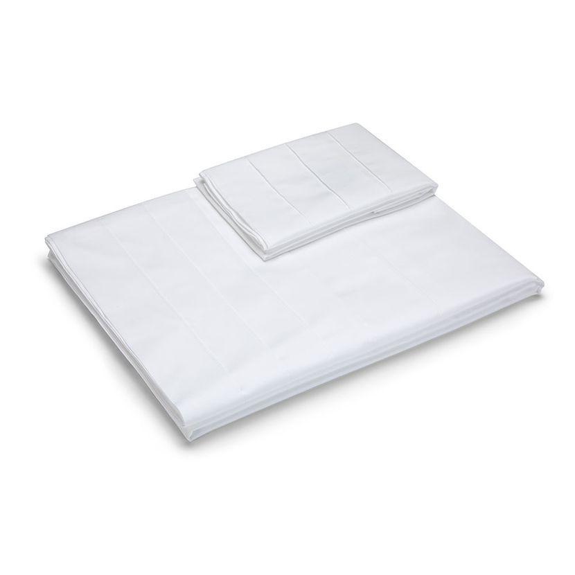 Sábana Rosen 300 Hilos Algodón Lisa Blanca 1,5 Plazas-2