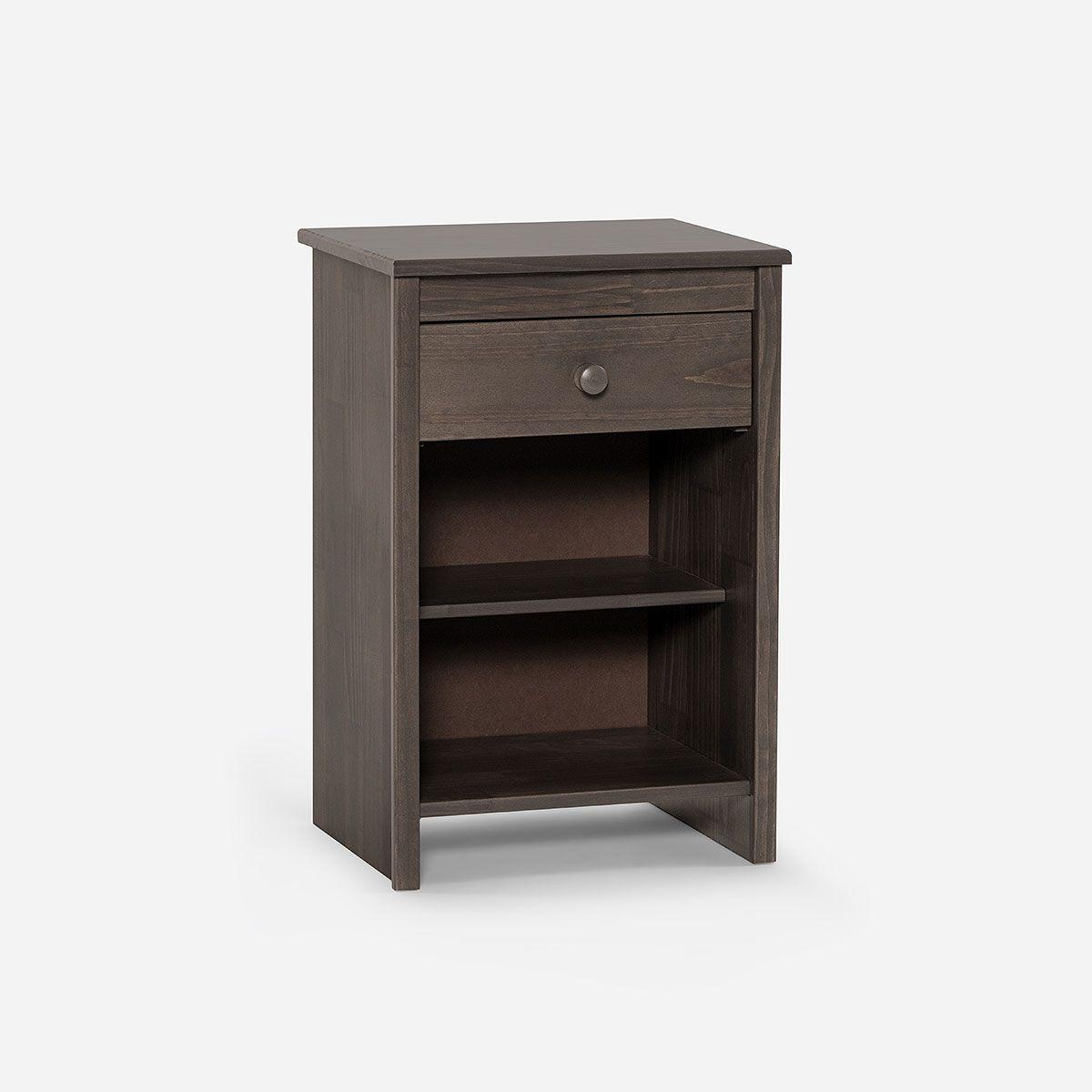 Cama Europea Pratta 1 Plaza Pata Madera + Respaldo + Velador-4