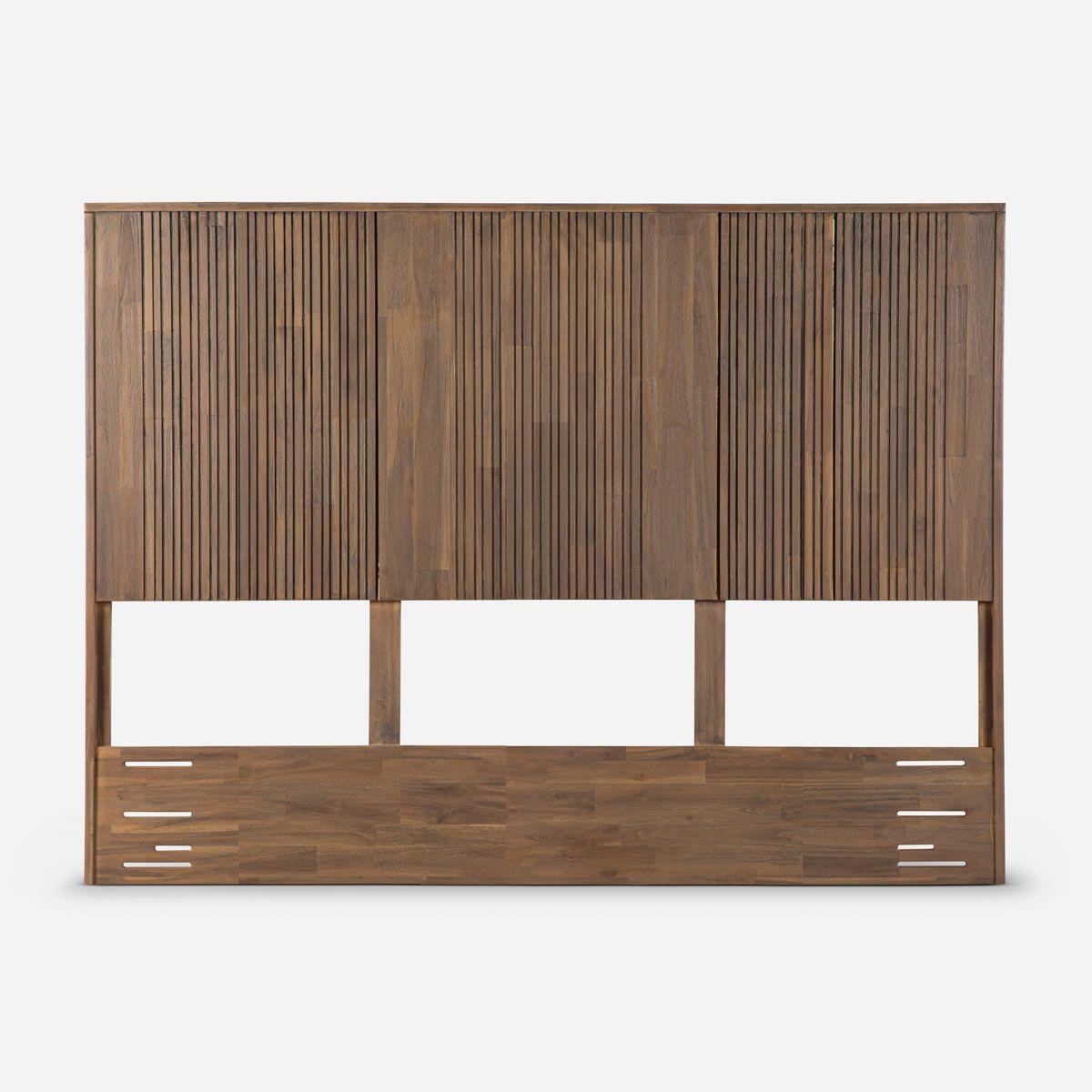 Set Respaldo 2 Plazas + Veladores Rosen Baruther Chocolate-2