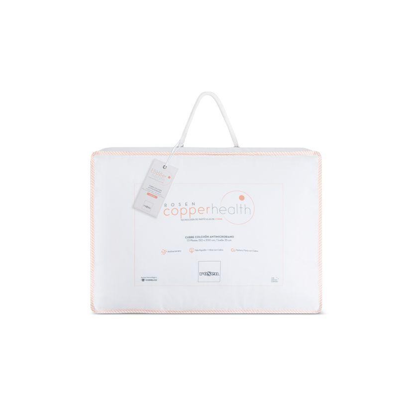 Cubre Colchón Copper Health Impermeable 1,5 Plazas 105x200cm-2