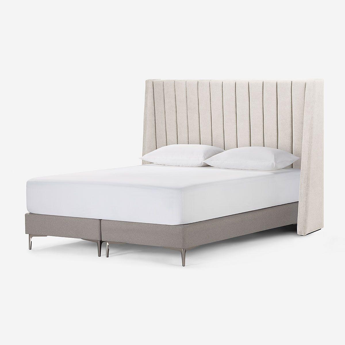 Respaldo New Brickell Super King Tela Color Crudo-2