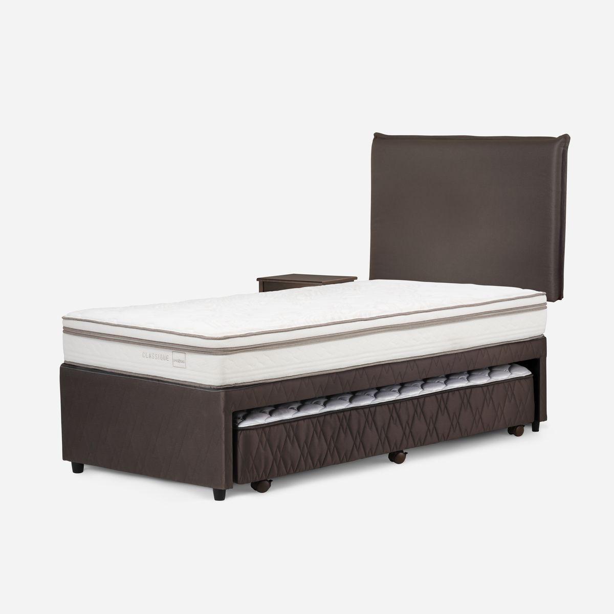 Diván Cama Classique+ 1,5 Plazas + Muebles Maurice Chocolate-2