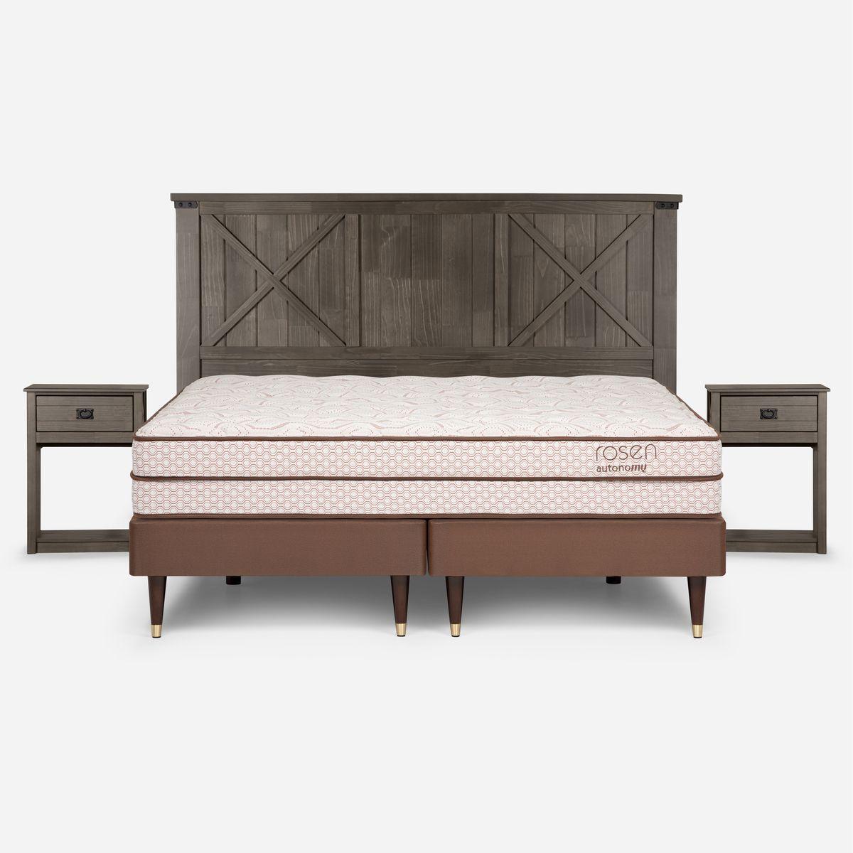 Cama Europea Rosen Autonomy Land 2 Plazas + Muebles Ray-0