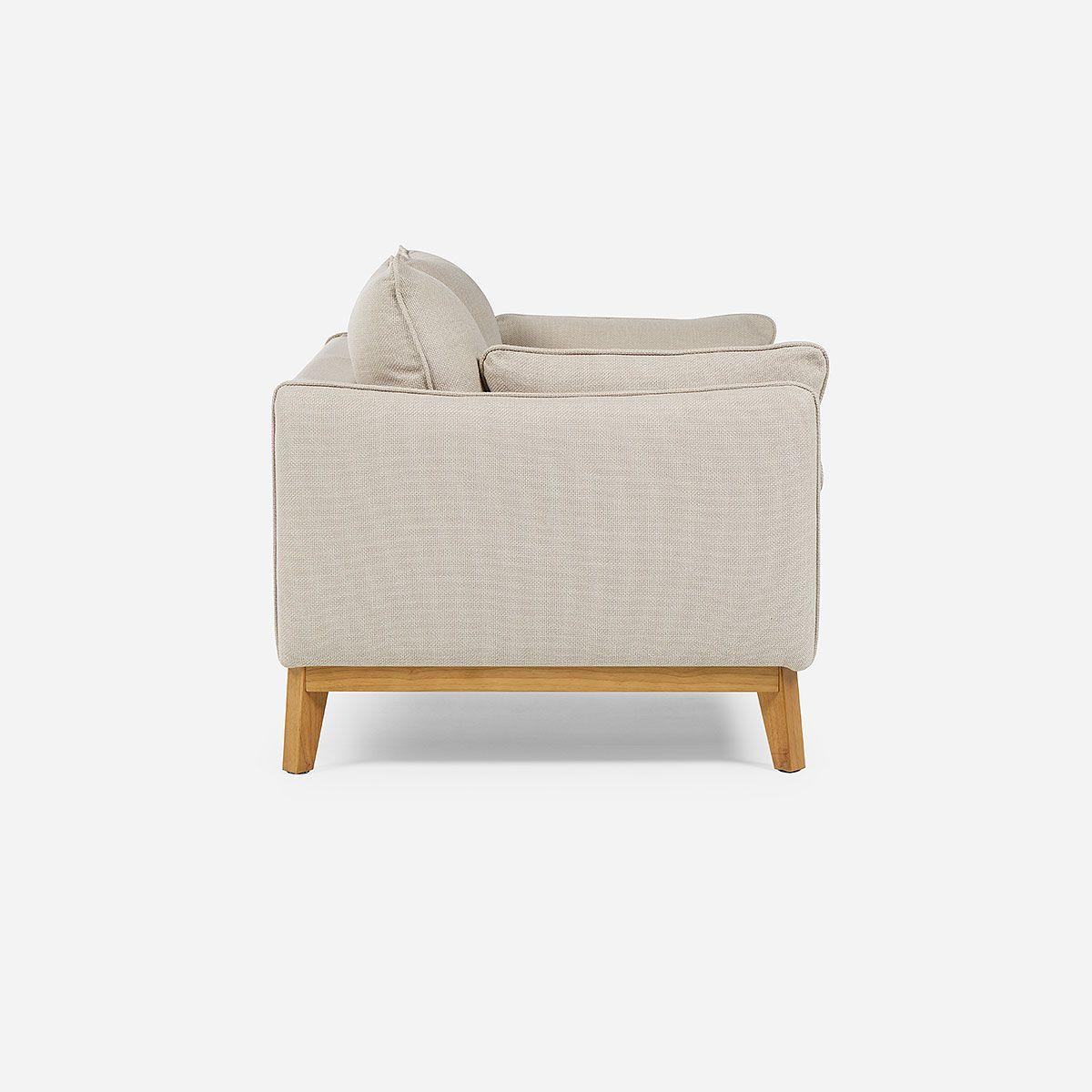Sofá Holstebro 2 Cuerpos Tela Beige-3