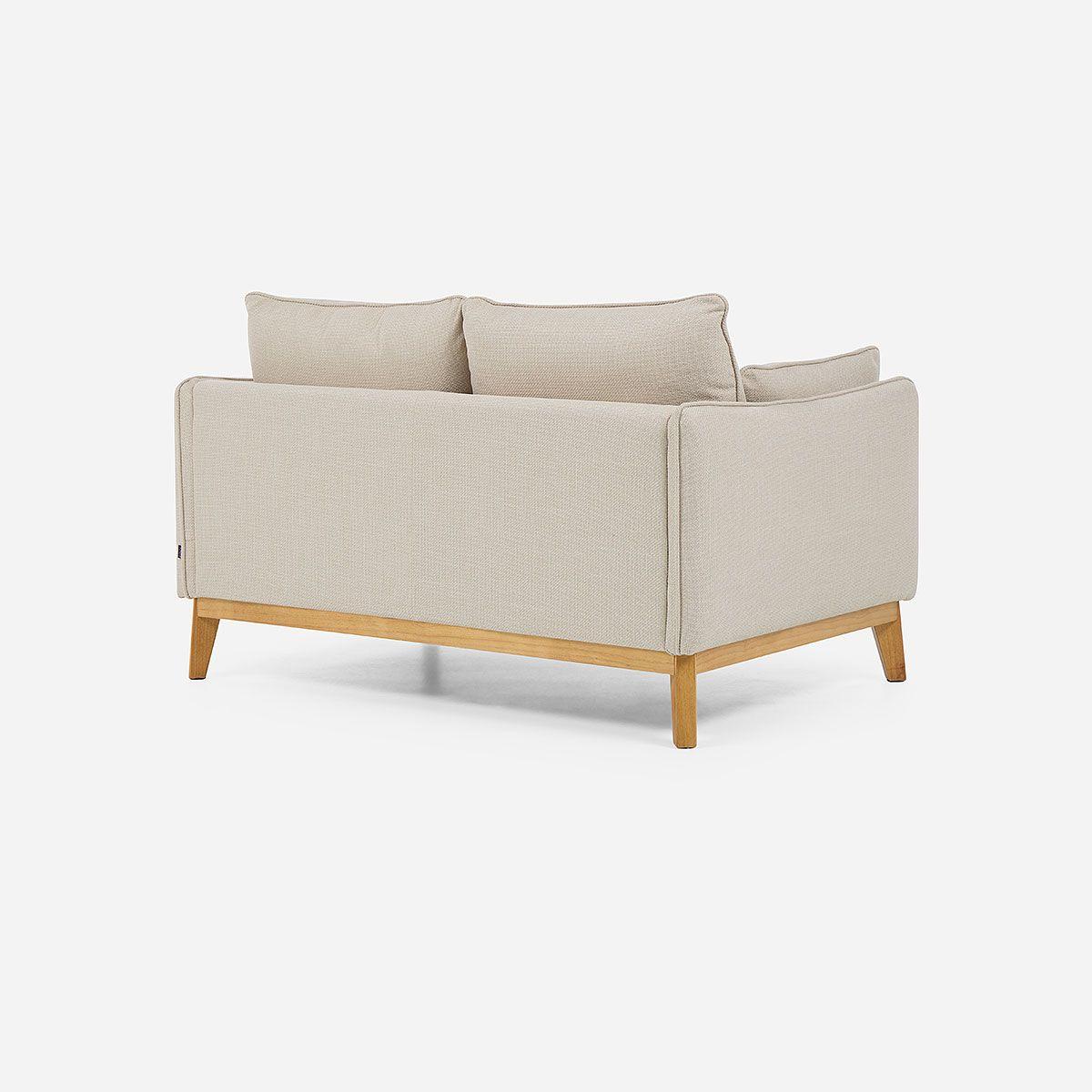 Sofá Holstebro 2 Cuerpos Tela Beige-4