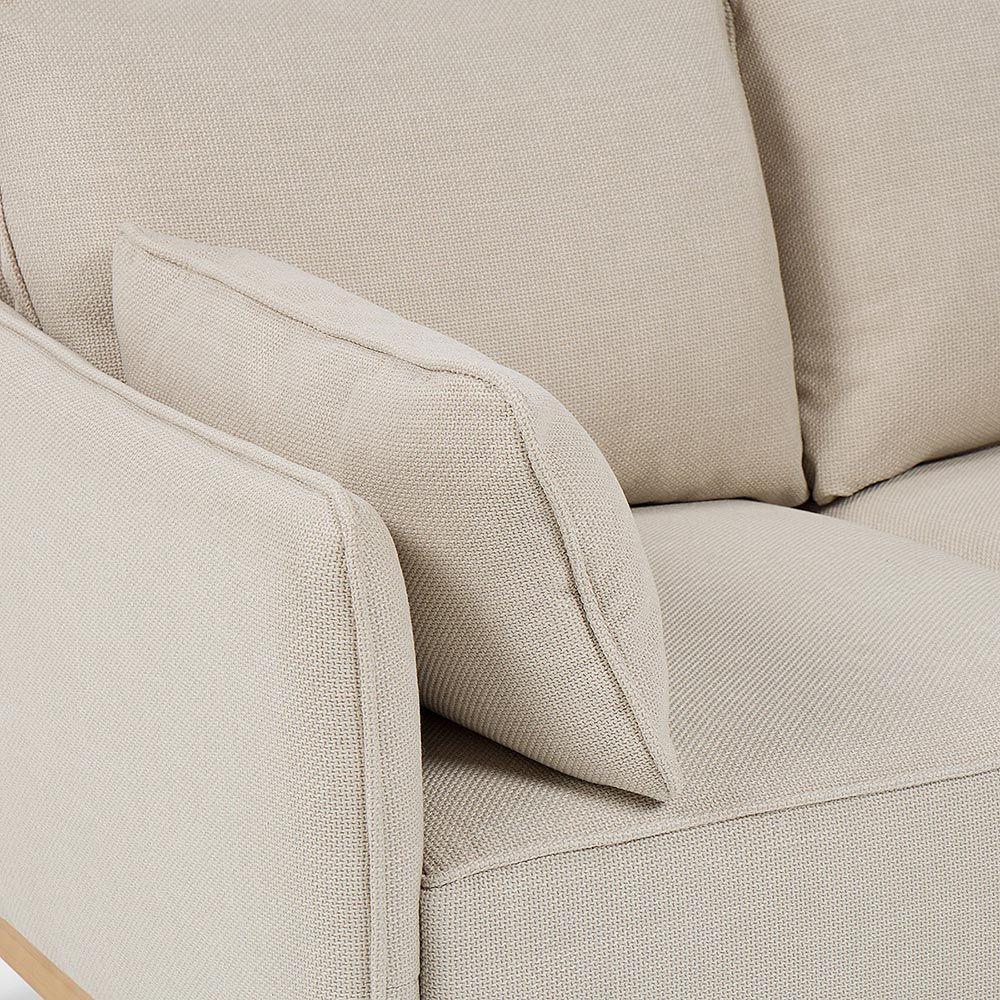 Sofá Holstebro 2 Cuerpos Tela Beige-6