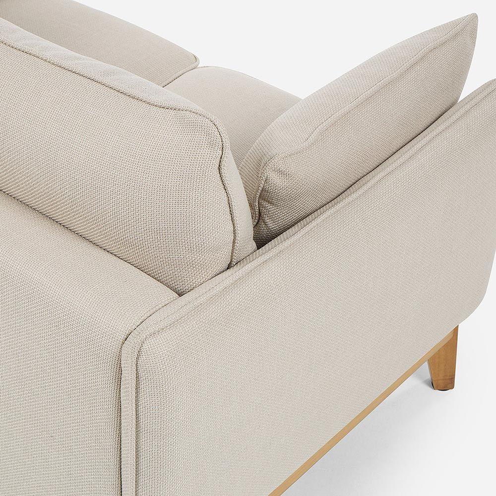 Sofá Holstebro 2 Cuerpos Tela Beige-7