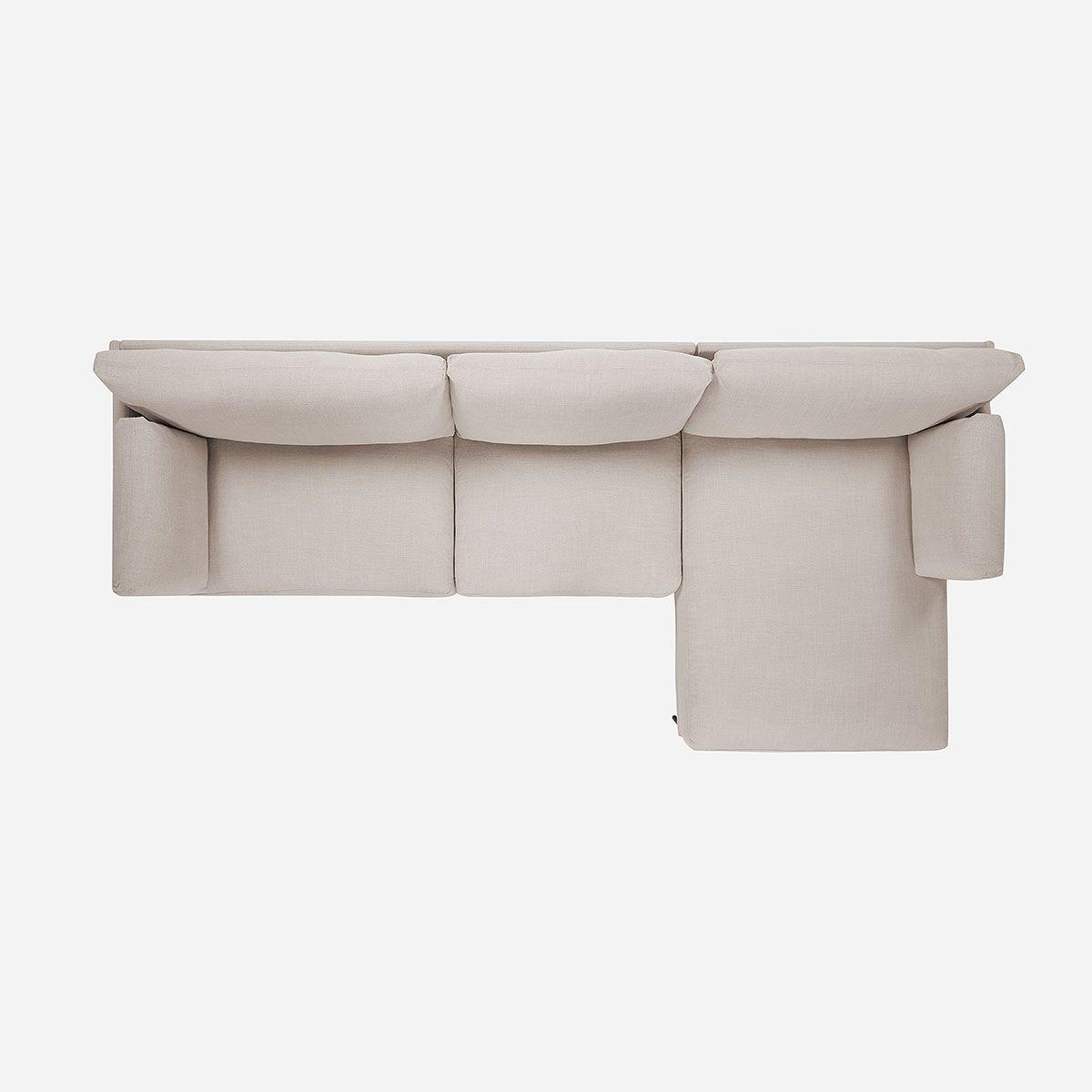 Sofá Seccional Rosen Thamova Derecho Tela Beige-2