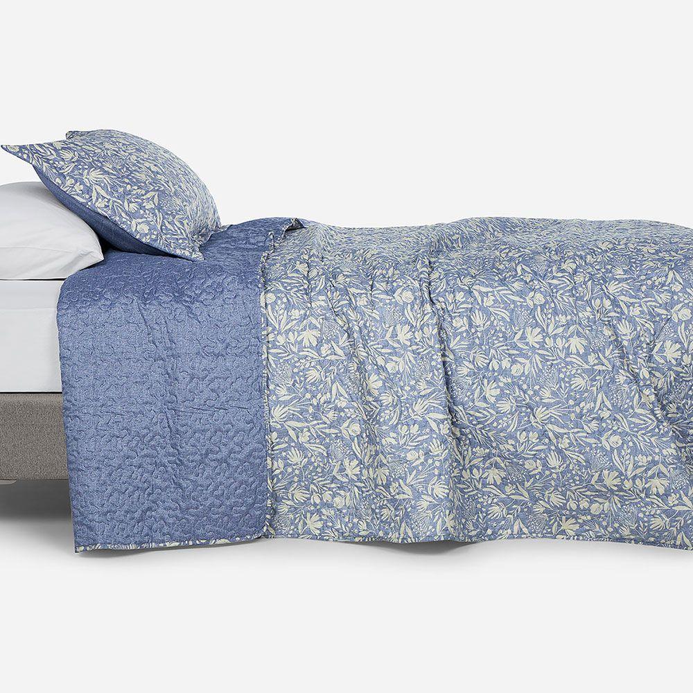 Quilt Estampado Reversible Hefel Azul 1,5 Plazas-3