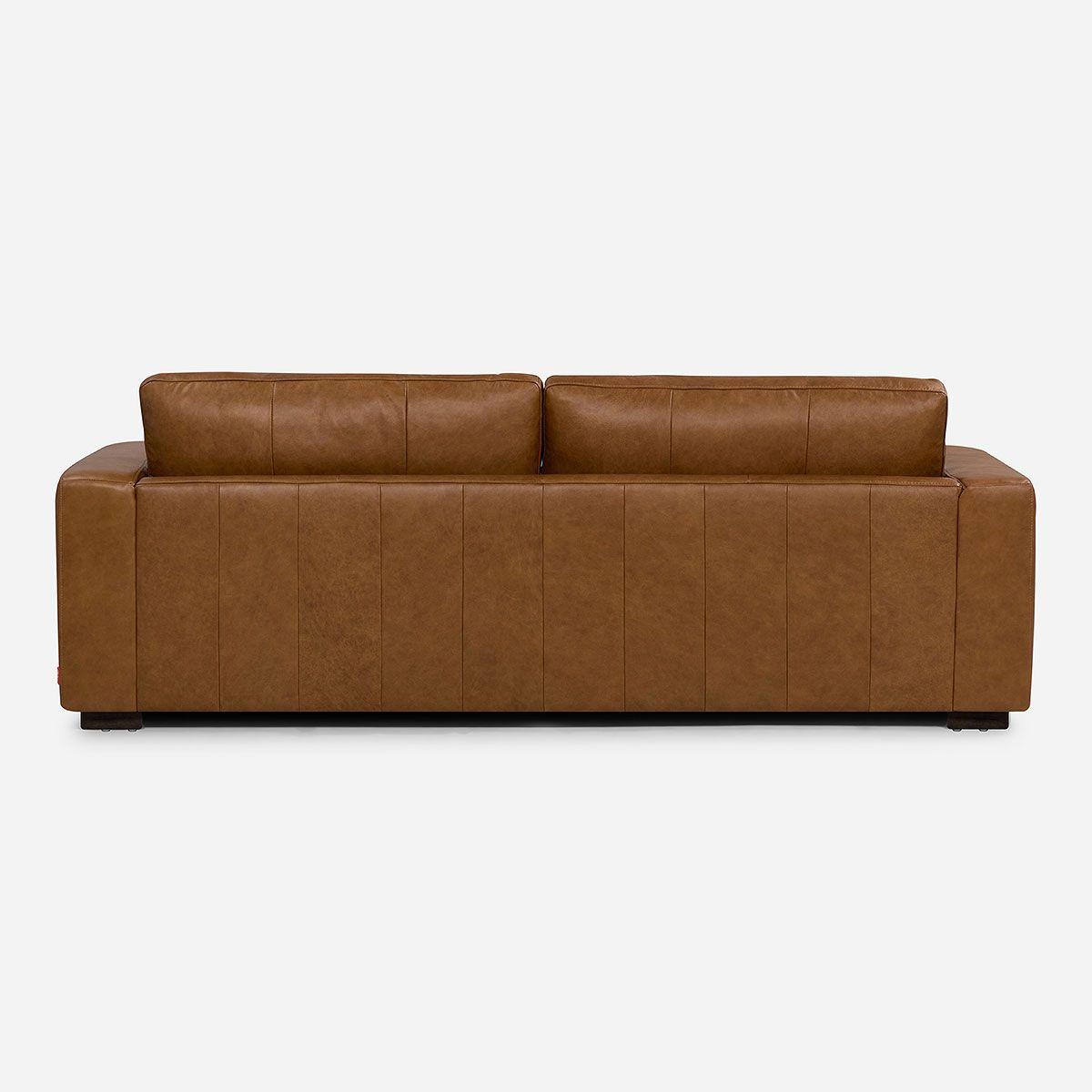 Sofá Rosen Taranna 3,5 Cuerpos Cuero Camel-3