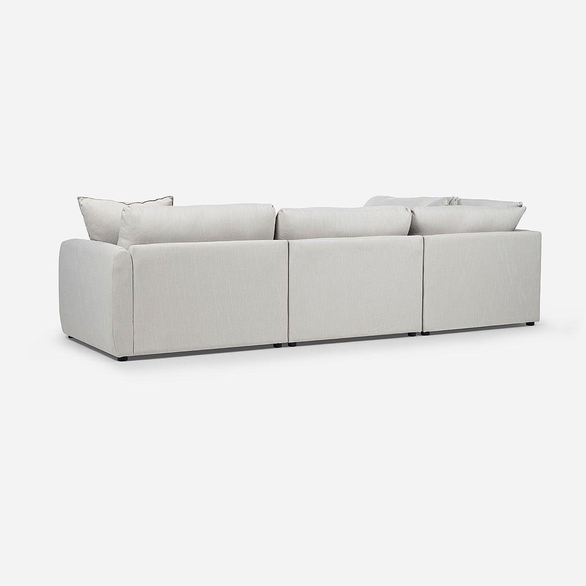 Sofá Seccional Rosen Zagreb Izquierdo Tela Beige-3
