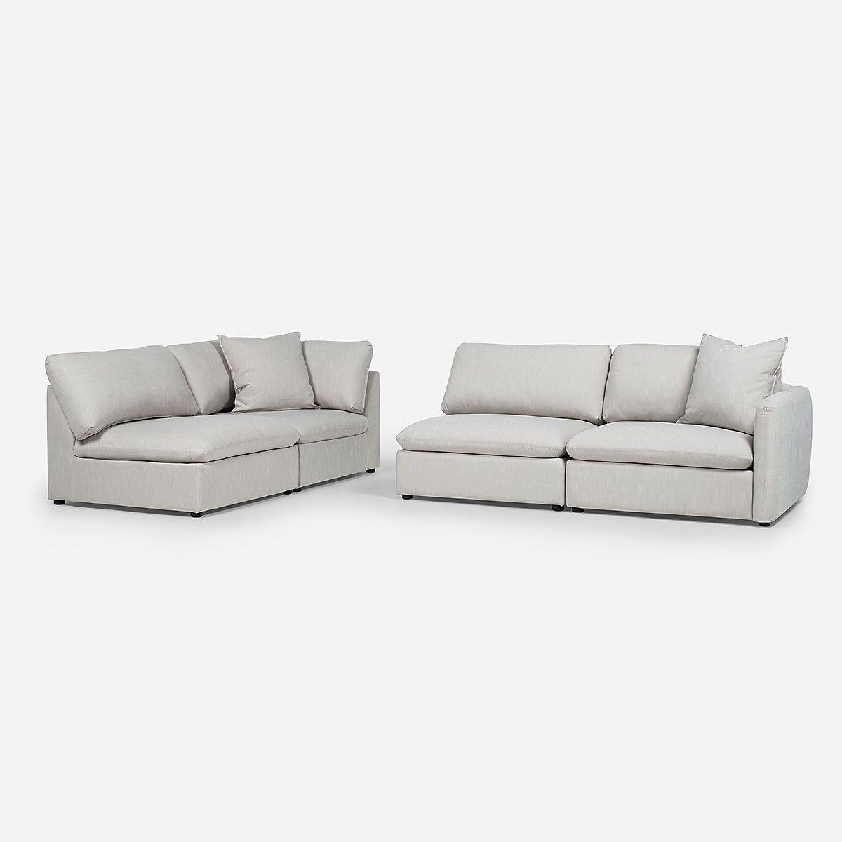 Sofá Seccional Rosen Zagreb Izquierdo Tela Beige-5