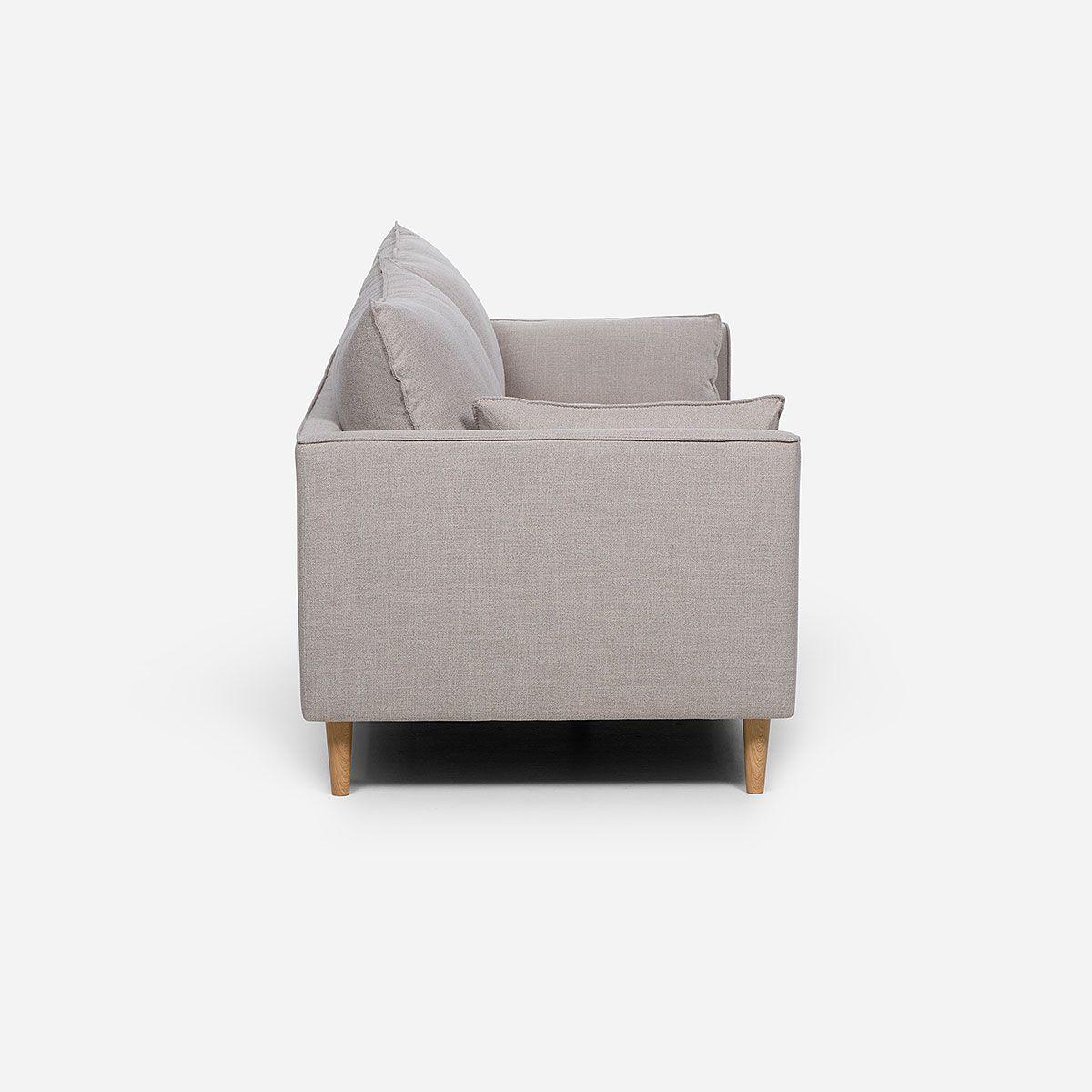 Sofá Rosen Cavour 3 Cuerpos Tela Beige-2
