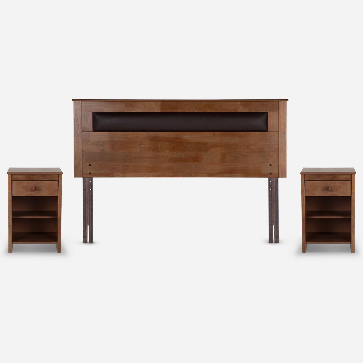 Cama Europea Pratta 2 Plazas Pata Madera BD +Muebles Ferrara-4