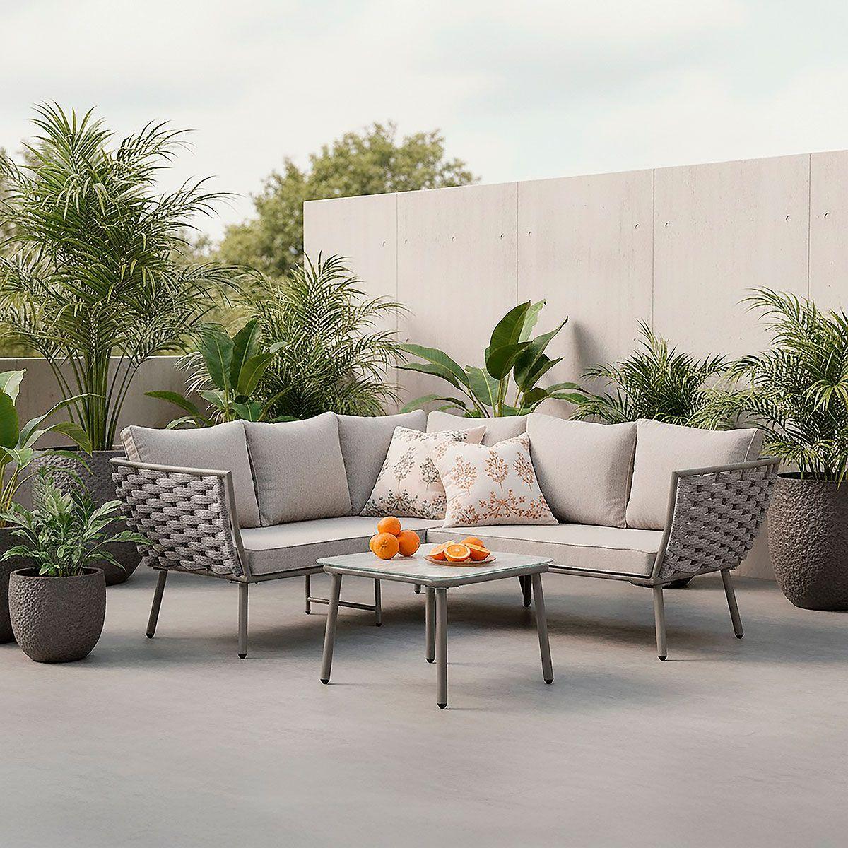 Set Seccional de Terraza Fernetti 3 Piezas Der. Gris-0