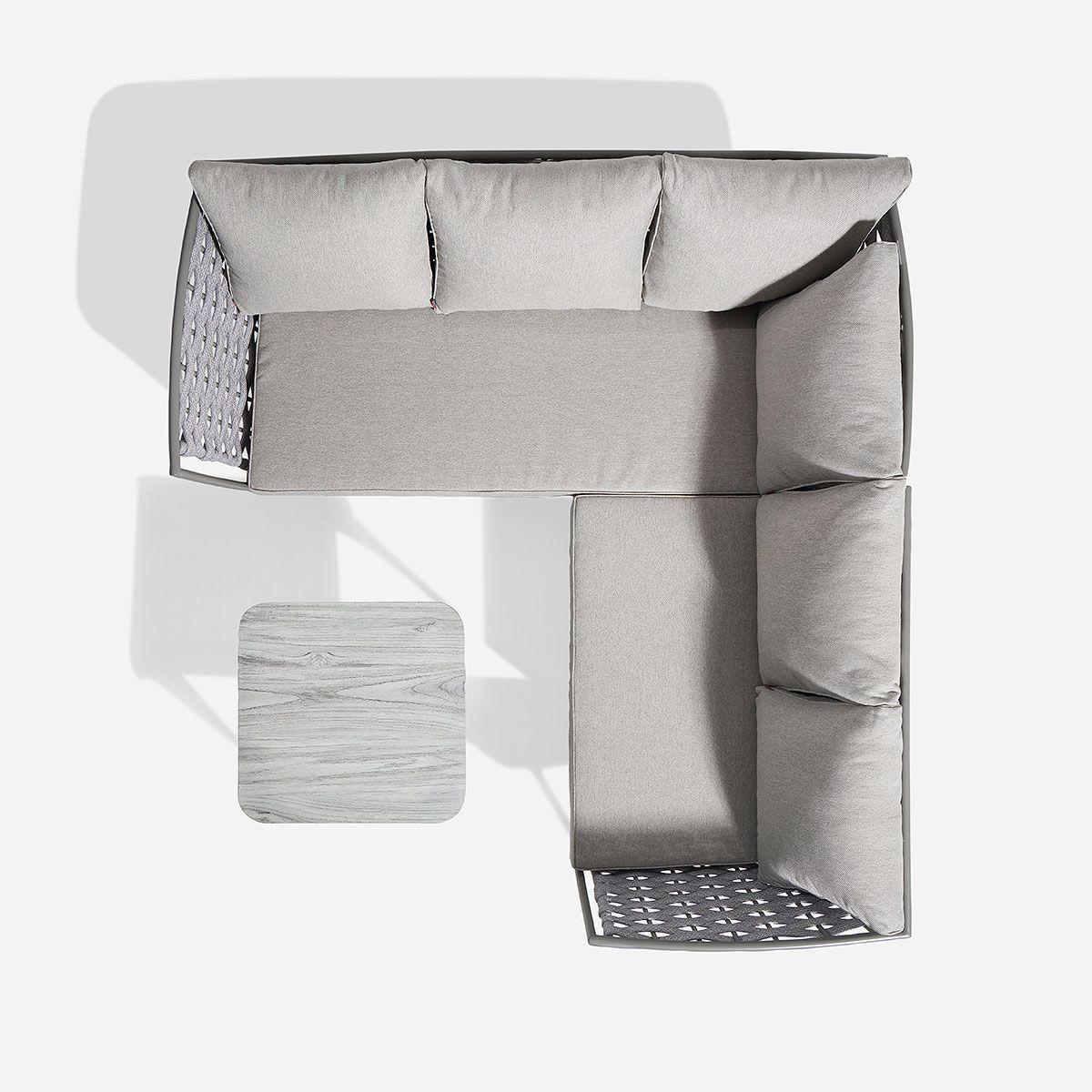 Set Seccional de Terraza Fernetti 3 Piezas Der. Gris-2