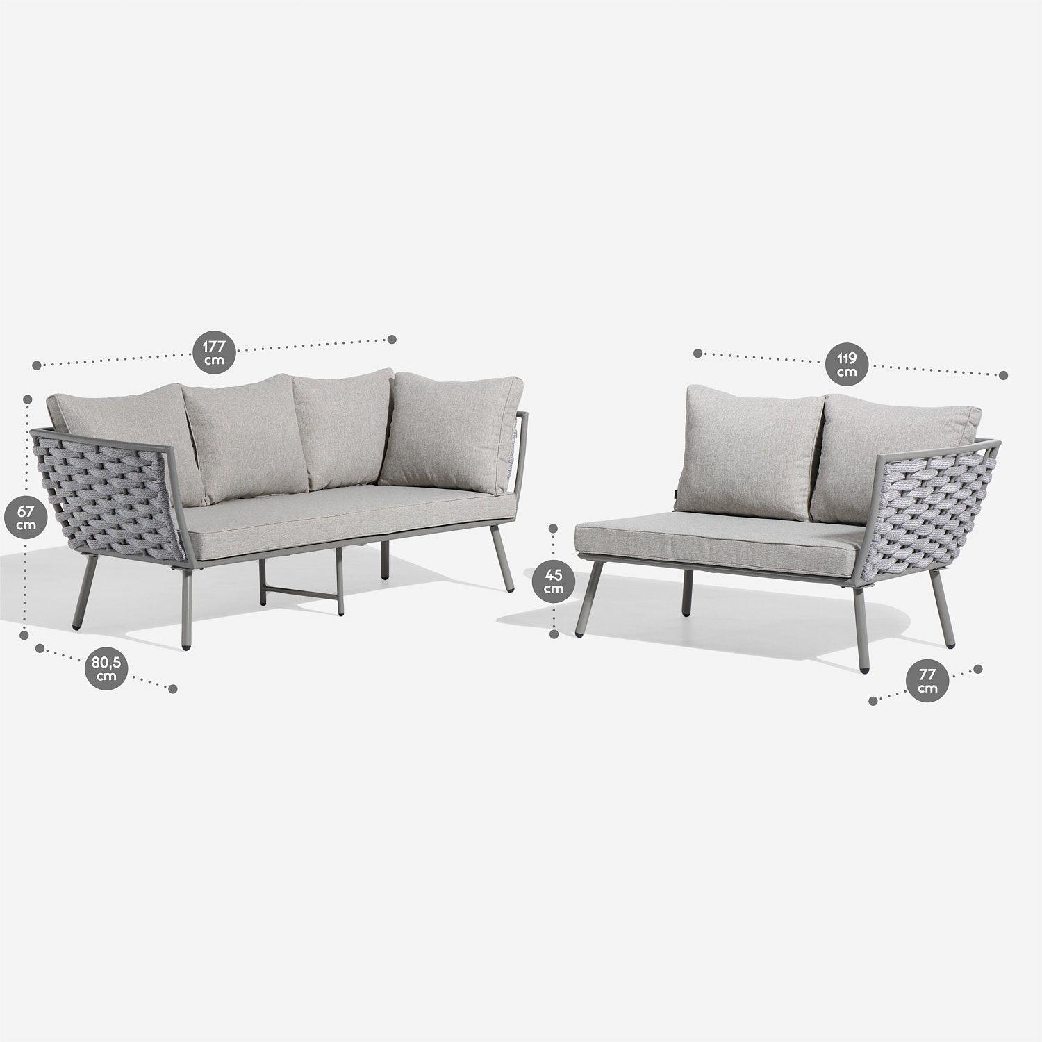 Set Seccional de Terraza Fernetti 3 Piezas Der. Gris-9