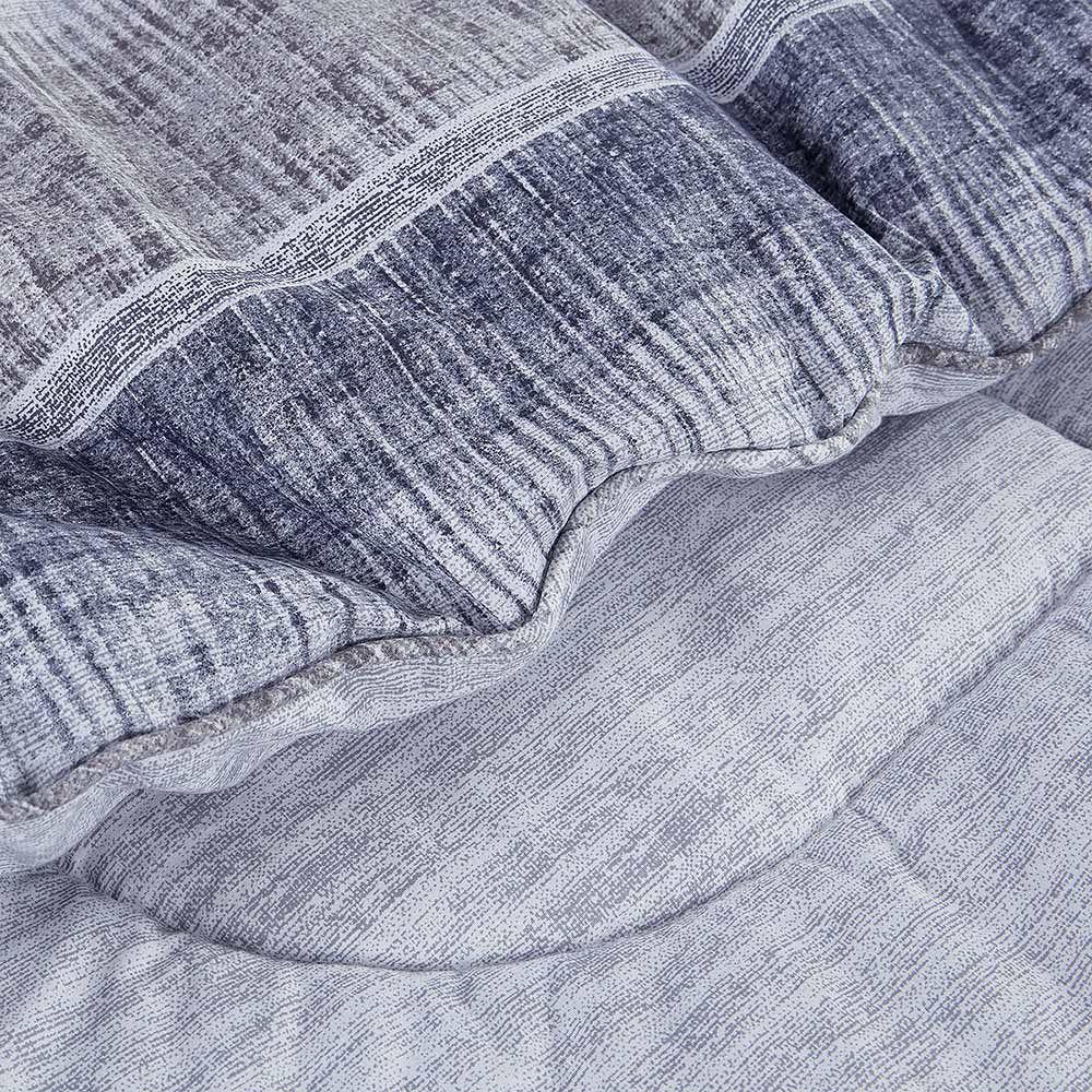 Plumón Algodón Reversible Balder Gris Súper King-4