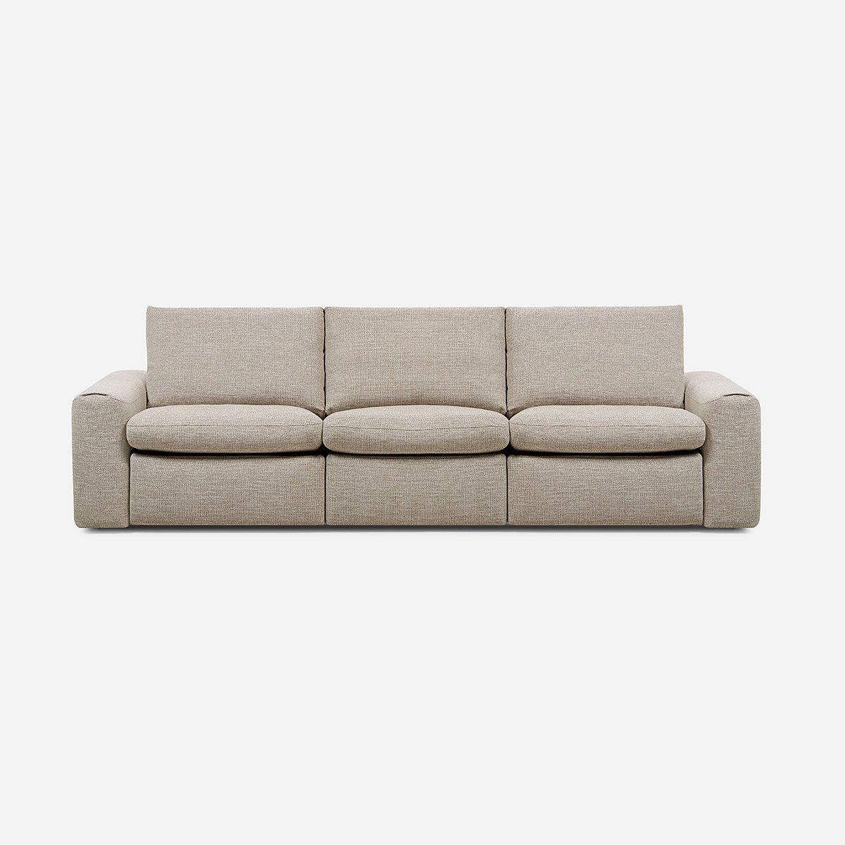 Sofá Modular Kamen Reclinable 3 Piezas Eléctrico Beige-2