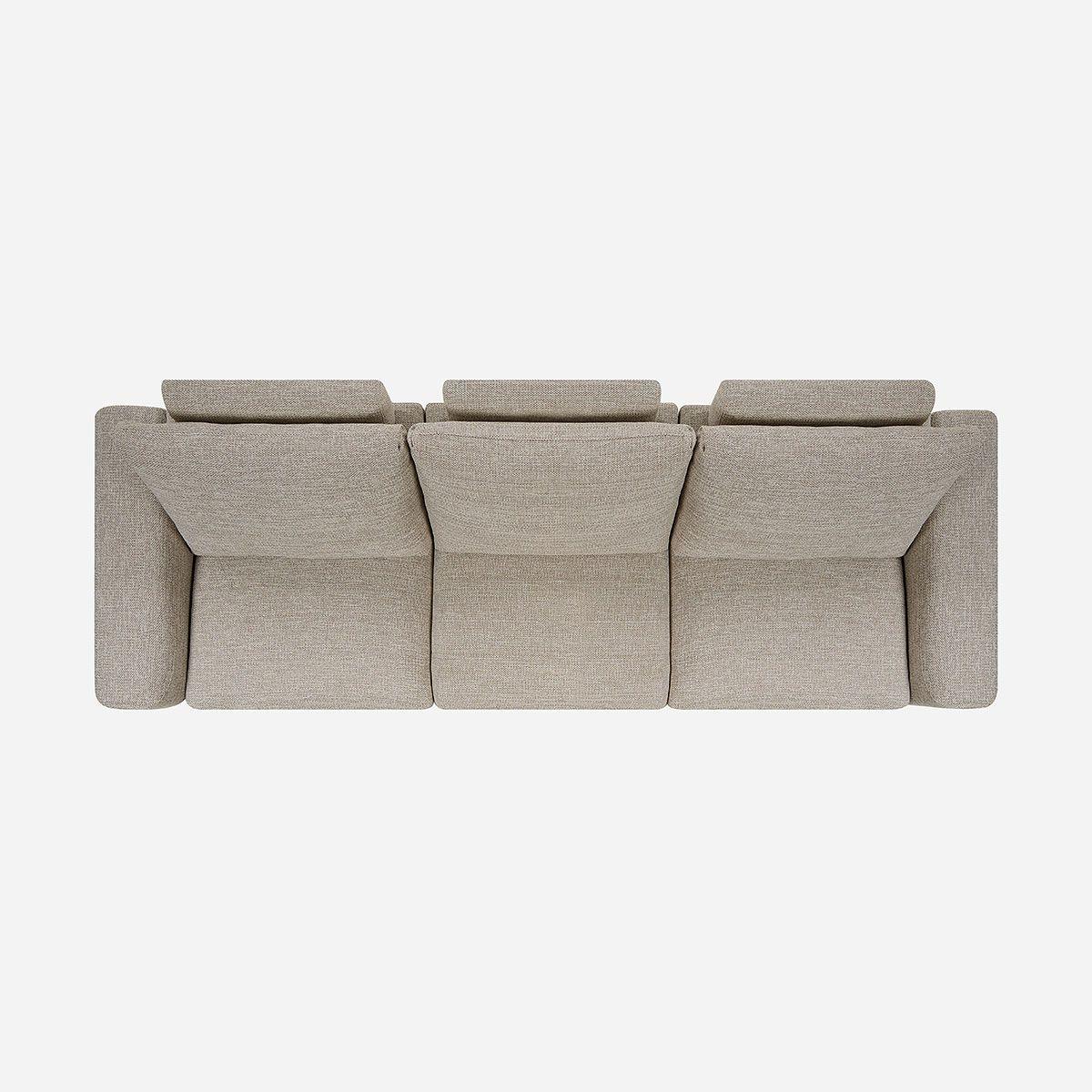 Sofá Modular Kamen Reclinable 3 Piezas Eléctrico Beige-3