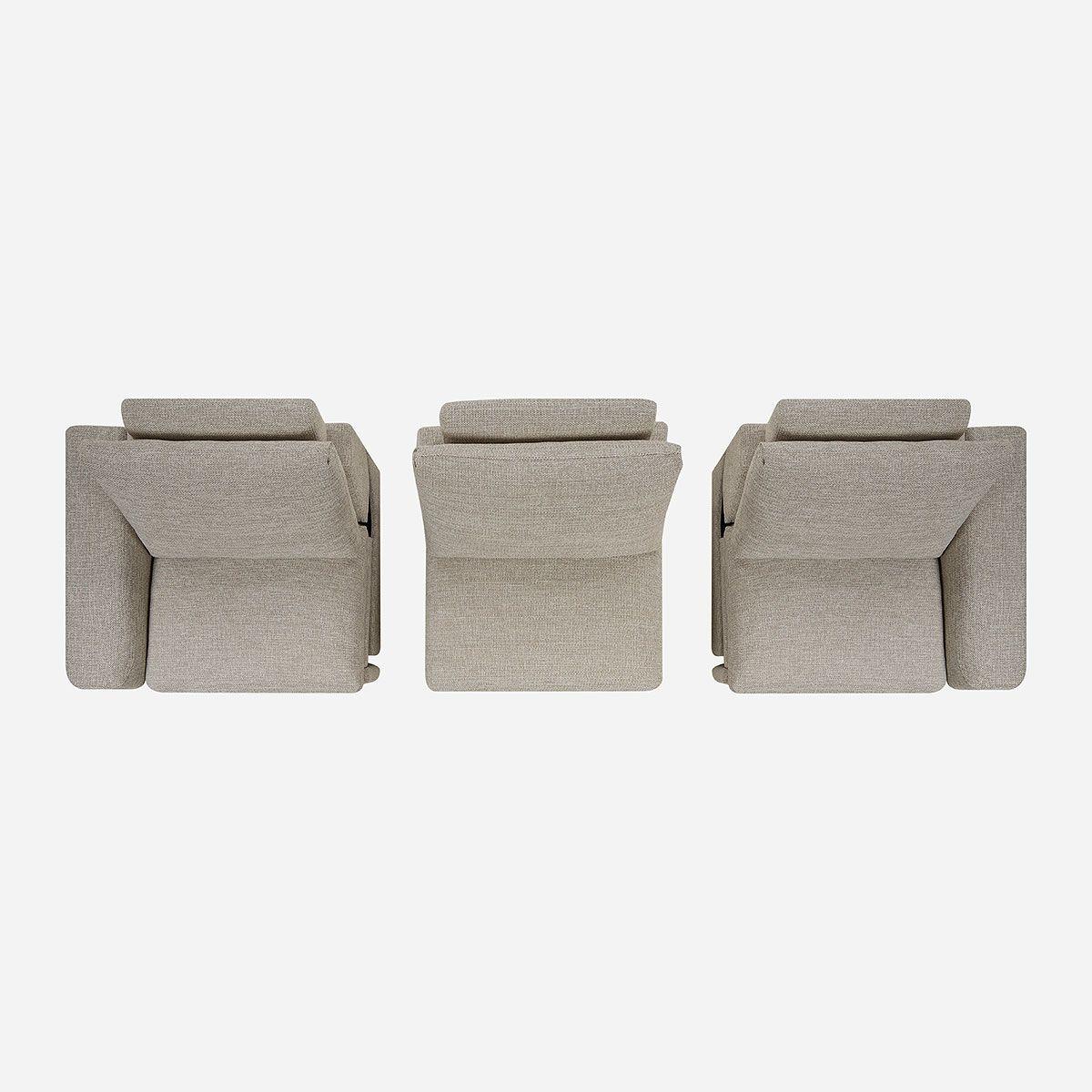 Sofá Modular Kamen Reclinable 3 Piezas Eléctrico Beige-9
