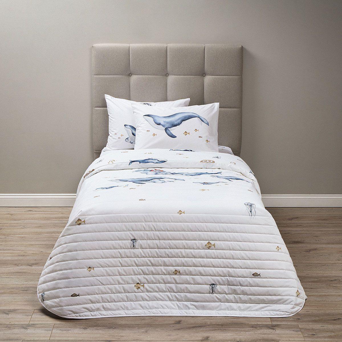 Cubrecama Ballenas 1.5 Plazas-0