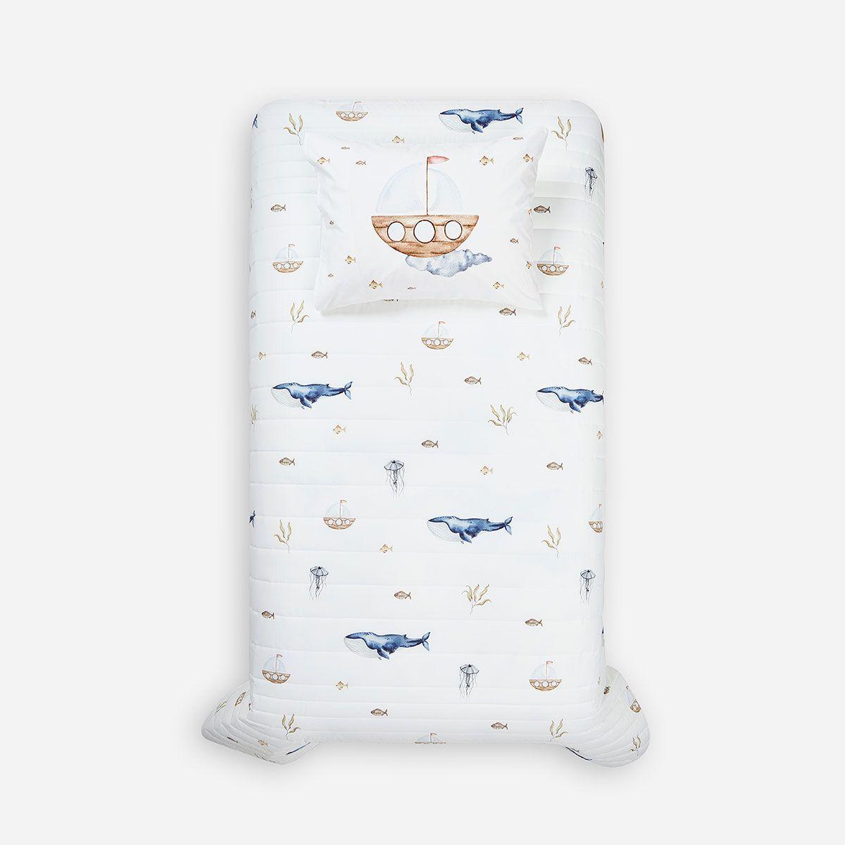 Cubrecama Ballenas 1.5 Plazas-6