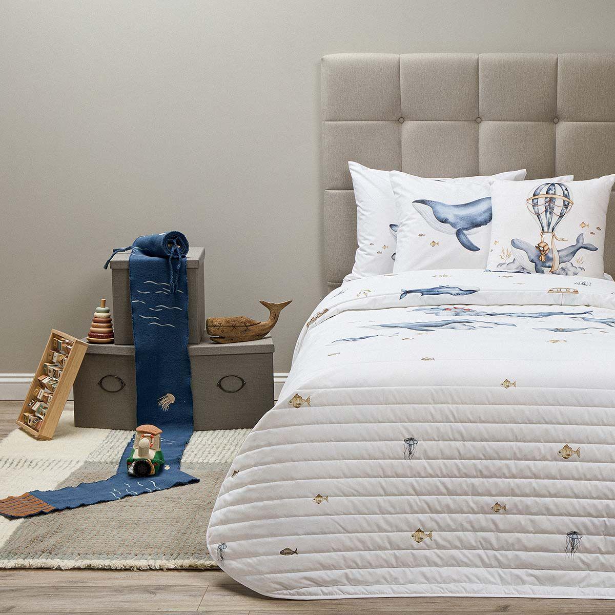 Cubrecama Ballenas 1.5 Plazas-7