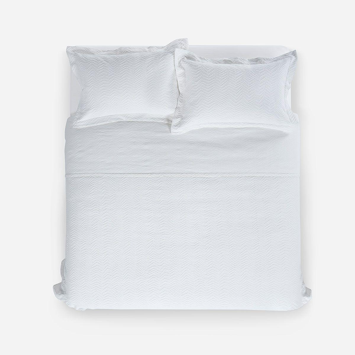 Colcha Algodón Textura Benine Blanco King-0