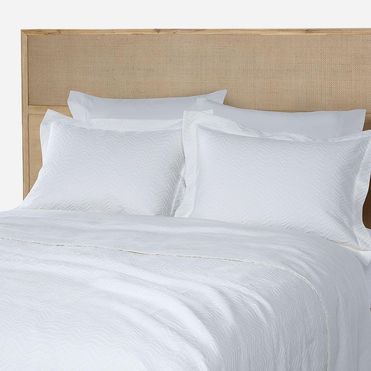 Colcha Algodón Textura Benine Blanco King-2