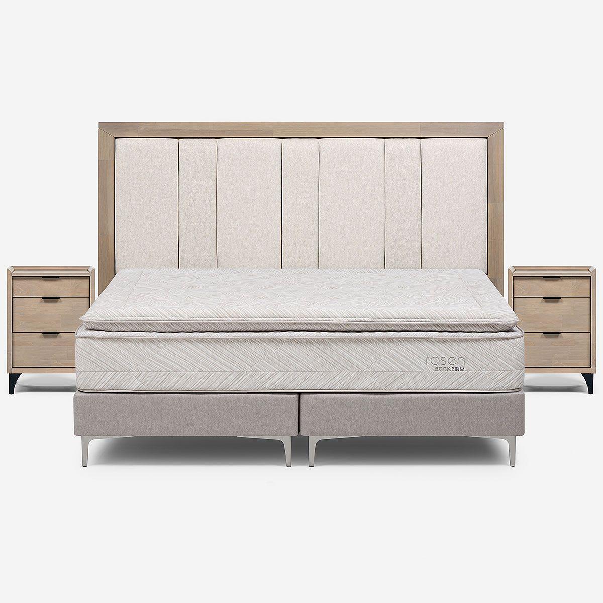 Cama Europea Bock Firm King + Set de Muebles Melrose-0