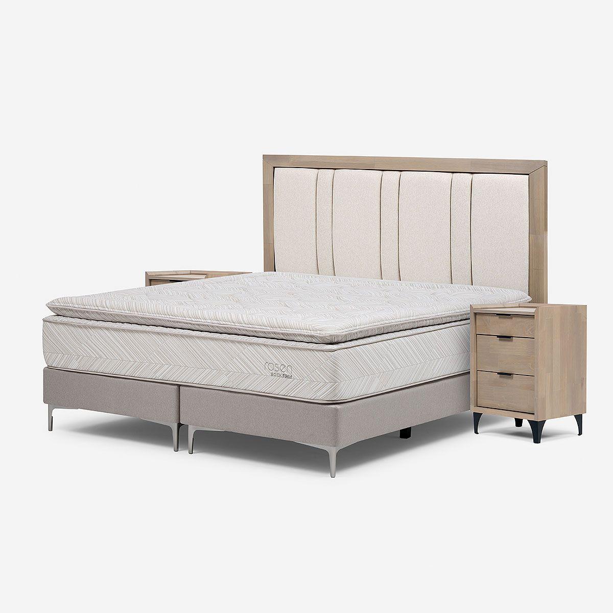 Cama Europea Bock Firm King + Set de Muebles Melrose-7