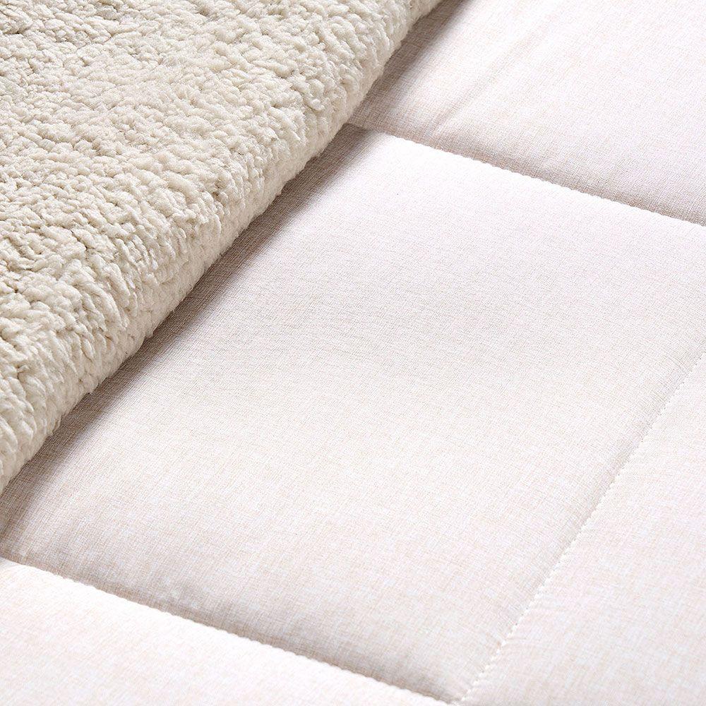 Plumón Sherpa Liso Arena Melange 2 Plazas-3