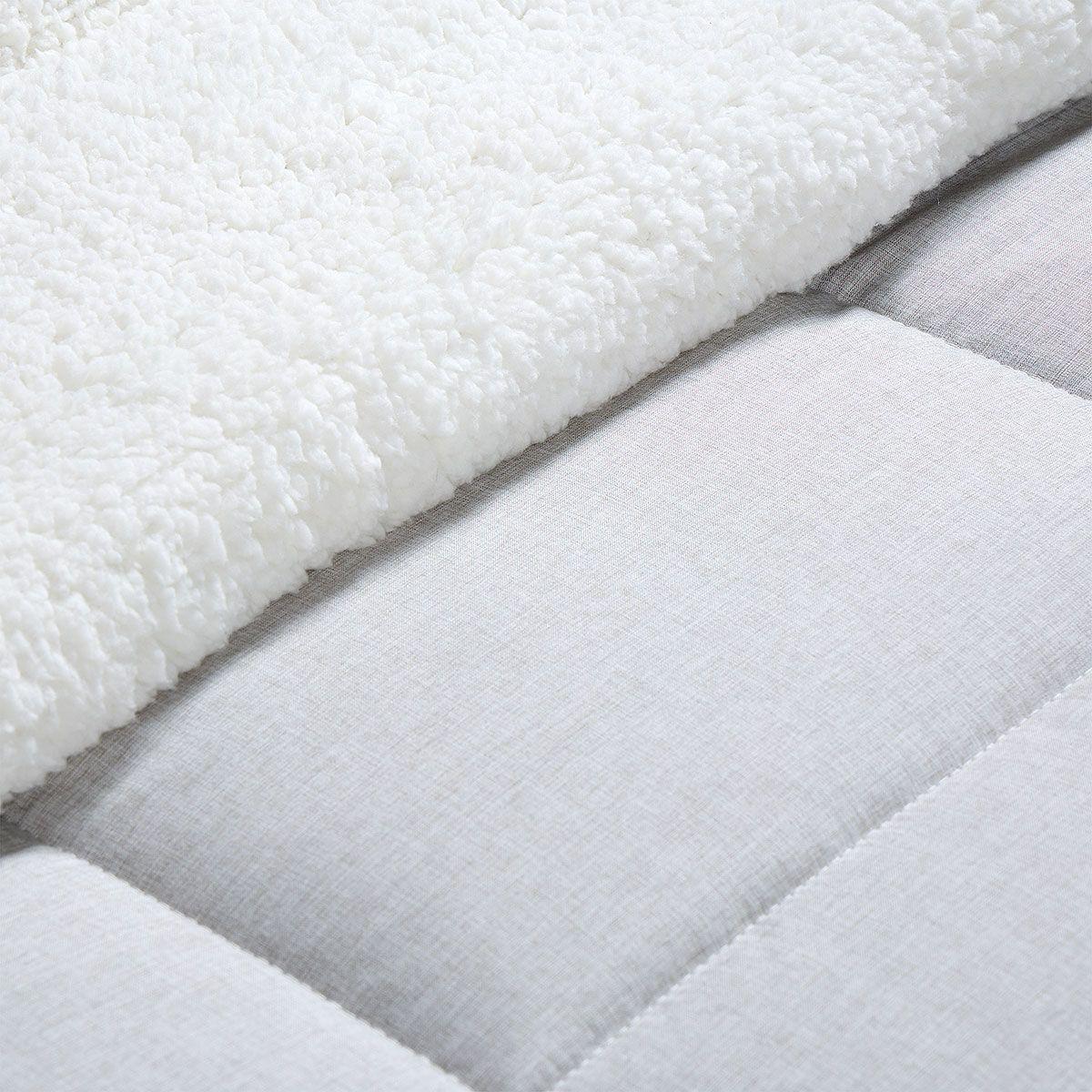 Plumón Sherpa Liso Greige Melange Super King-3