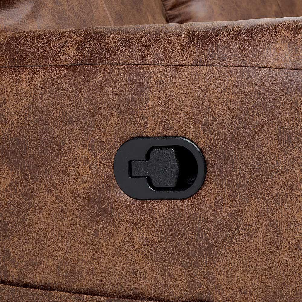 Sofá Reclinable Tolosa 2 Cuerpos Manual Tela Camel-8